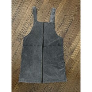 Don't Ask Why Women's Gray Corduroy Zip Up Jumper Size OS